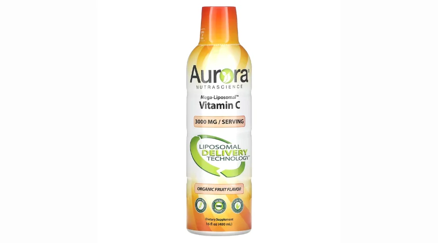 Aurora Nutrascience, Mega-Liposomal Vitamin C, Organic Fruit, 3,000 mg, 16 fl oz 