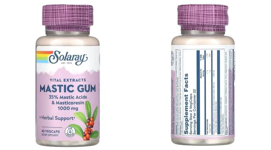 Solaray, Mastic Gum , 500 mg, 45 VegCaps | Thewebhunting