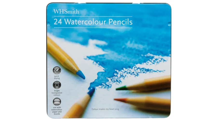 WHSmith Watercolour Colouring Pencils (Pack of 24)