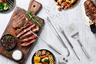 BBQ accessories set with utensils