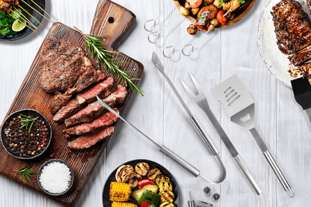 BBQ accessories set with utensils