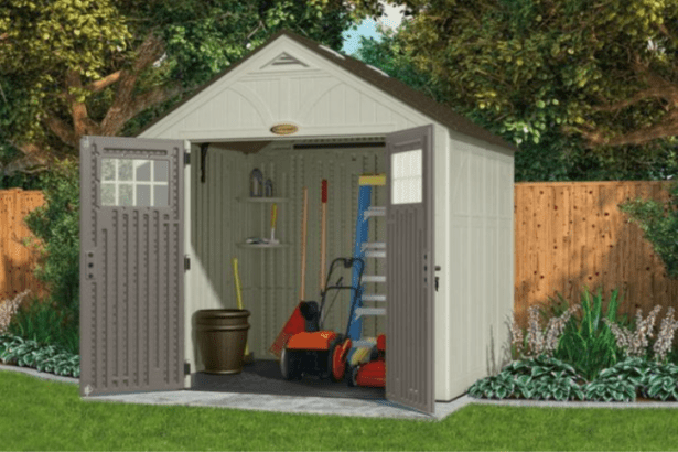 Plastic garden storage sheds