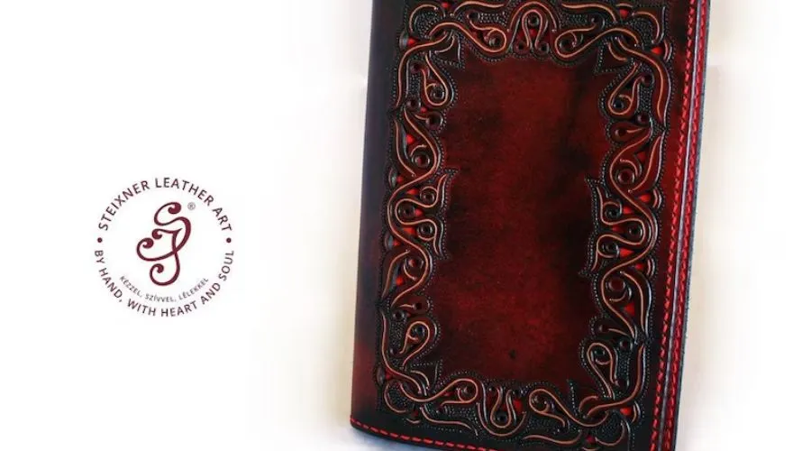Hand Stitched Leather Cover, Artisan Journal Cover, Hand Tooled Leather
