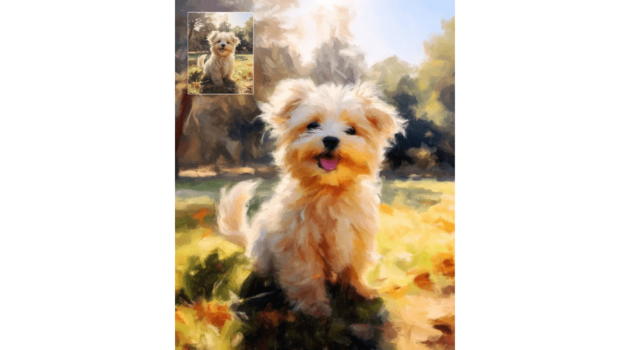 Custom Pet Portrait Painting from Photo- 