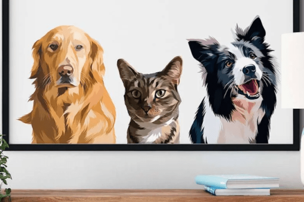Custom pet portrait painting on canvas
