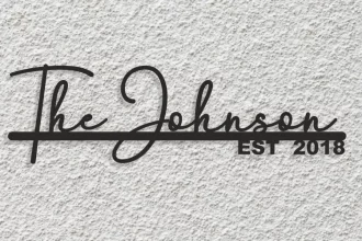 Personalised family name sign