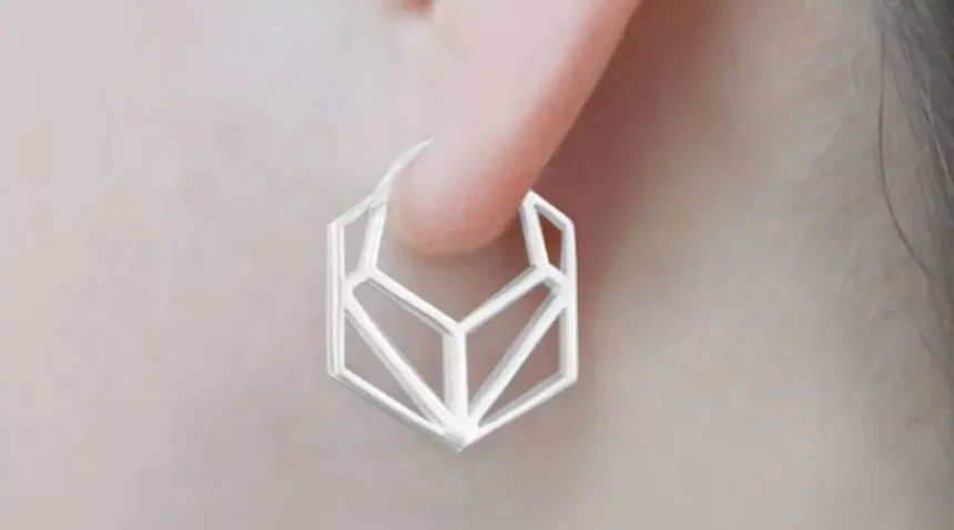 Sterling silver minimalist geometric earrings