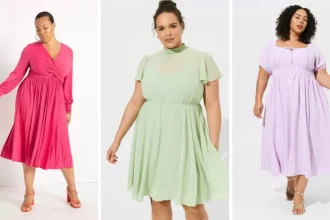 Plus size wrap dresses for women