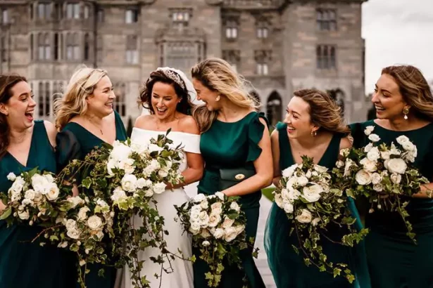 Green bridesmaid dresses