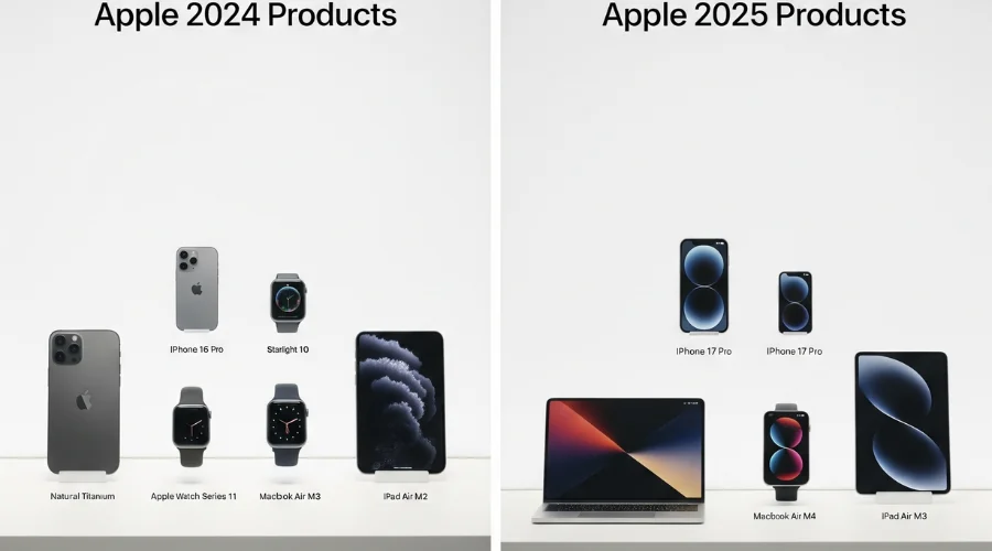 Apple 2025 Products vsApple 2024 Products